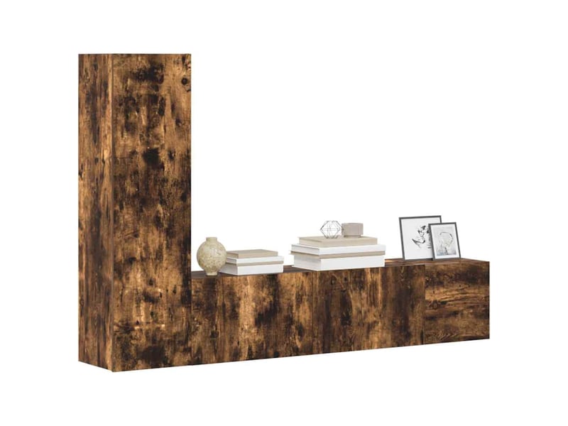  Ensemble de meubles tv 3 pcs chêne fumé bois d'ingénierie shl78315  - Conforama C