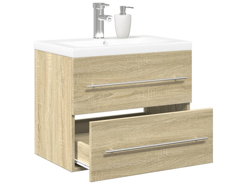 Ensemble de meubles de salle de bain 2 pcs chêne sonoma - Conforama B