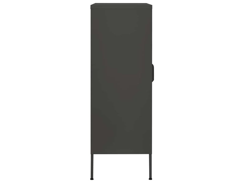  Armoire de rangement, rangement bureau anthracite 80x35x101,5 cm acier shl7339  - Conforama E