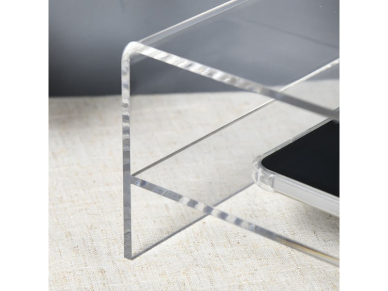  Support écran 2 niveaux en acrylique transparent avec rangement clavier, 50,8x19x12 cm  - Conforama E
