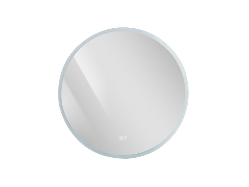  Miroir salle de bain rond led 70x70 cm antibuée à lumière 3 couleurs, argenté  - Conforama A