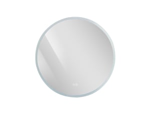 Miroir salle de bain rond led 70x70 cm antibuée à lumière 3 couleurs, argenté