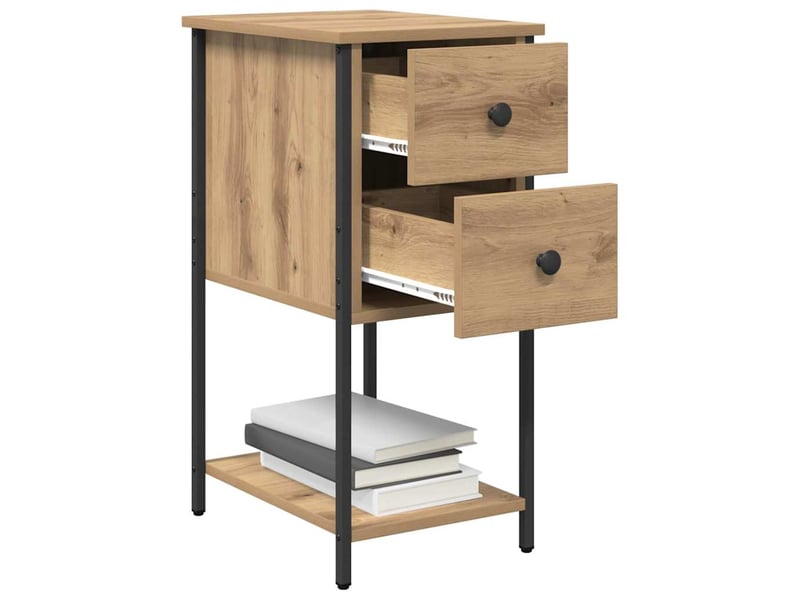  Table de chevet - cabinet de chevet - table de nuit 2 pc chêne artisanal 32 x 42 x 70 cm  - Conforama B