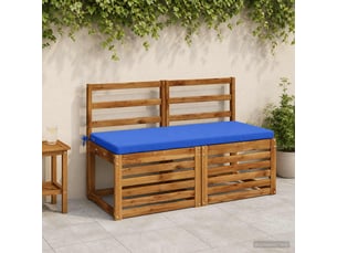 Lot de 2 coussins de banc, coussins d'assise soest 100 % polyester bleu royal cf57141