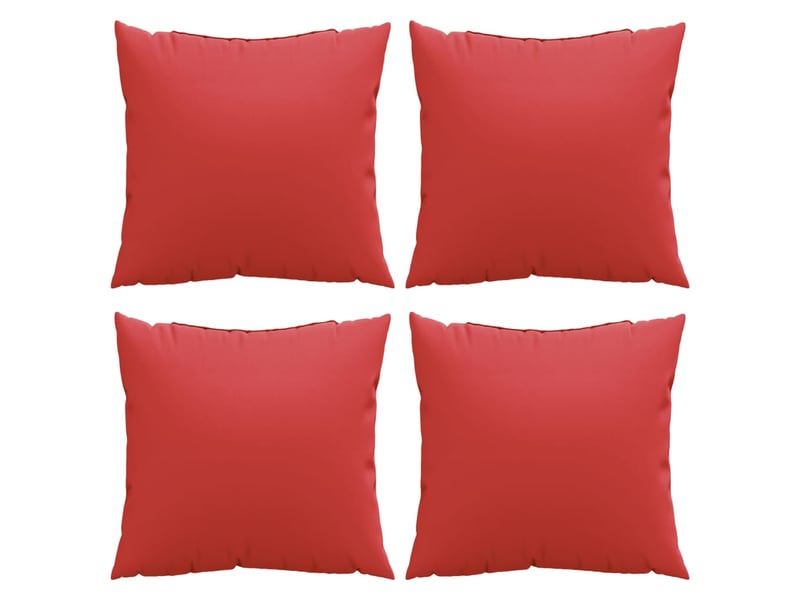  Lot de 4 coussins de canapé, coussins décoratifs rouge 50x50 cm tissu cf59242  - Conforama D