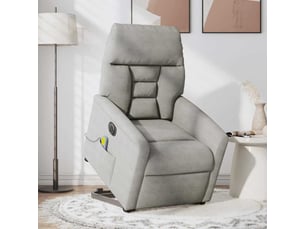Fauteuil relax électrique Tissu argenté