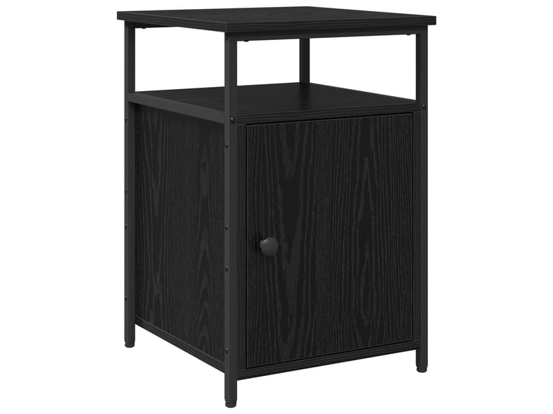 Table de chevet - cabinet de chevet - table de nuit 2 pc chêne noir bois d'ingénierie  - Conforama D