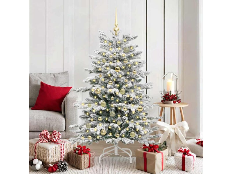  Sapin de noël, arbre de noël artificiel à branches articulées blanc 150 cm shl974  - Conforama B