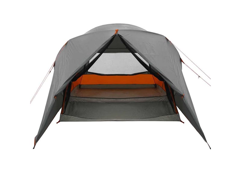  Tente de camping, tente dôme 4-personnes 4 personne gris et orange shl98507  - Conforama D