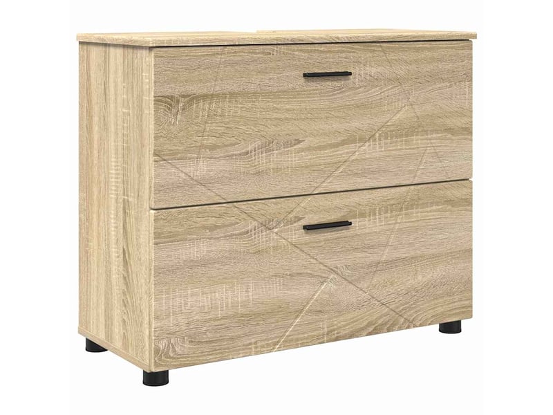  Cabinet de salle de bain, armoire salle de bain chêne sonoma 76,5 x 35 x 64 cm cf65359  - Conforama A