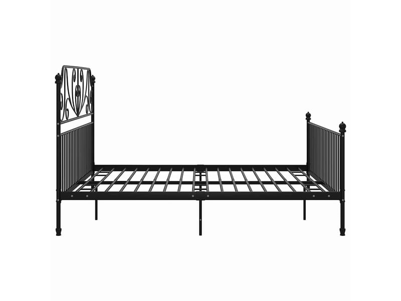  Lit adulte, lit double, cadre de lit sans matelas noir métal 200x200cm cf15718  - Conforama D