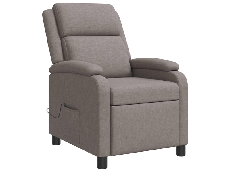  Vidaxl fauteuil de massage inclinable taupe tissu  - Conforama E