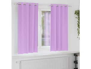 Lot de 2 rideaux occultants, rideaux black-out avec anneaux pourpre 175 x 140 cm cf44733