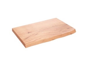 Comptoir de salle de bain, plan de travail marron 60x40x(2-4)cm bois traité cf65804
