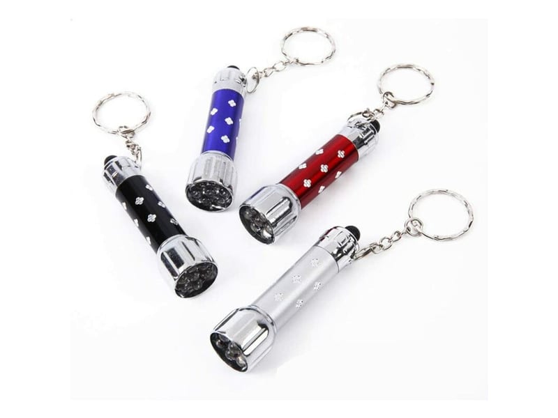 8 pièces led mini torche, lampes de poche keychain led keychain pour camping enfants party favors, lampe de voyage portable camping,pêche et autres ac - Conforama E