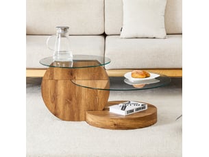 Table basse coloris transparent <strong>MIVRAY </strong> <strong></strong>