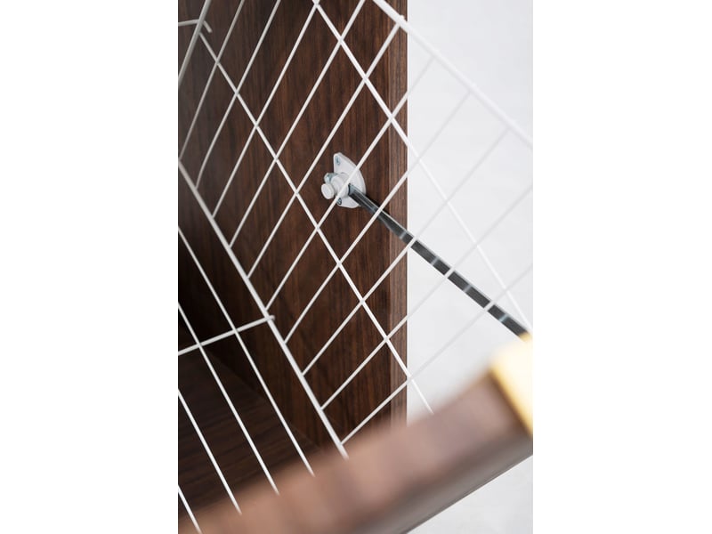 Meuble suspendu sous vasque flow noyer foncé 160 cm avec 2 paniers à linge - Conforama W