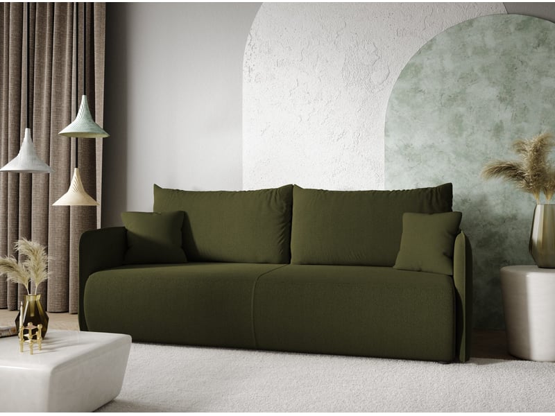 Canapé convertible 4 places forest vert olive  - Conforama B