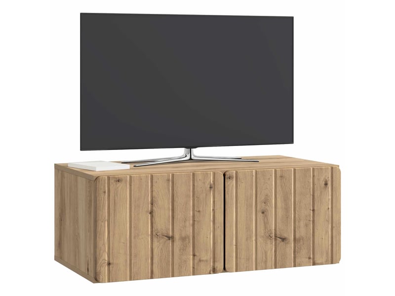  Meuble tv - banc tv - meuble de rangement mural 78,5 x 41 x 30 cm chêne artisanal  - Conforama C
