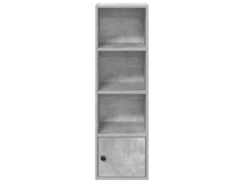  Bibliothèque, meuble de rangement salon gris béton 31x24x102 cm bois d'ingénierie  - Conforama E