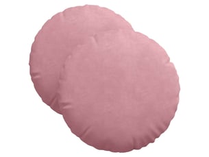 Lot de 2 coussins de siège, coussins décoratifs rose ø 40 x 13 cm velours cf59936