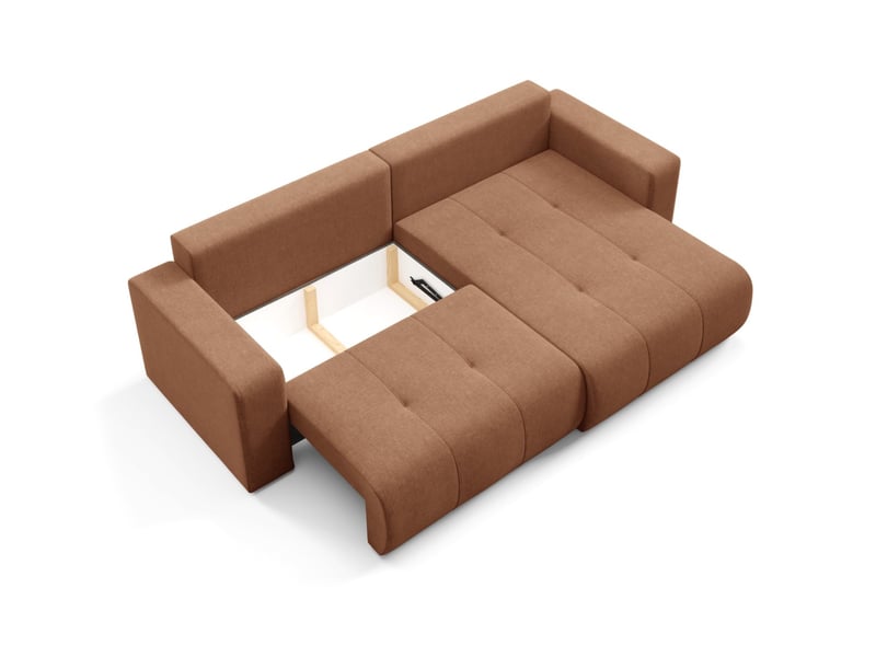  Canapé d'angle convertible molinio l orange  - Conforama E