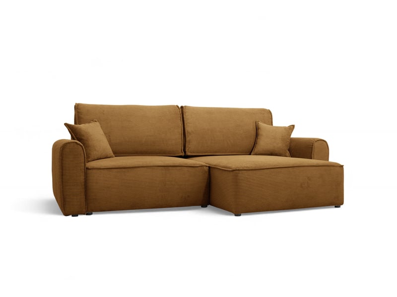  Canapé d'angle convertible martin orange  - Conforama A