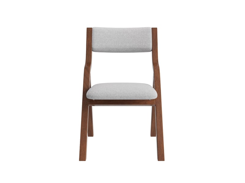  Chaise repas 6 pièces pliable bois massif confort et respirabilité style moderne lin gris  - Conforama A