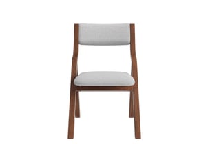 Chaise repas 6 pièces pliable bois massif confort et respirabilité style moderne lin gris