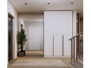 Senso 3d - armoire haute avec rehausse - portes, étagères - 150x250x56,5 cm - blanc