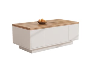 Table basse rectangulaire coloris bicolore ULQENI - 50 cmx100 cm