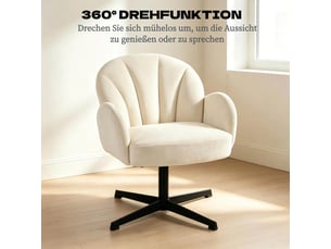 Fauteuil pivotant coquille 1 place, design moderne, fauteuil lounge d’appoint élégant