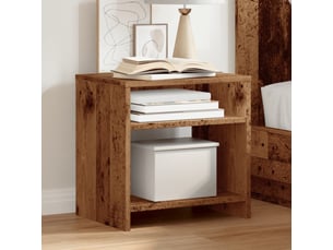 Table de chevet, table d'appoint vieux bois 40x30x40 cm bois d'ingénierie shl78137