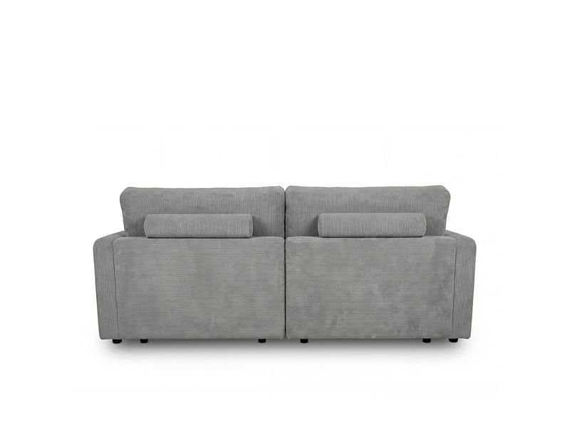 Canapé droit velours côtelé gris clair venezia 3 pl 3CA56.CA.3D.02 - Conforama E