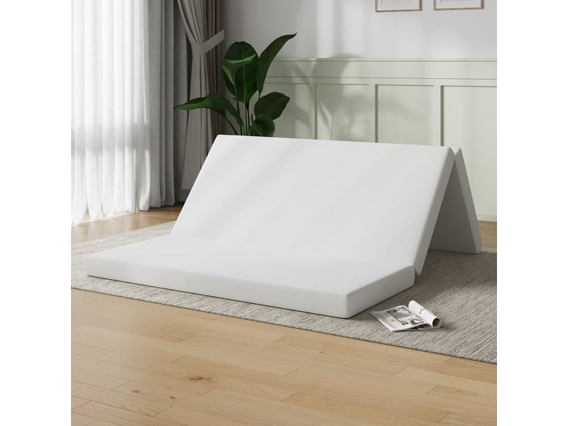  Novilla matelas d'appoint pliable 3 volets - double mousse haute densité - housse lavable antidérapante - 140 x 200 x 10 cm  - Conforama B