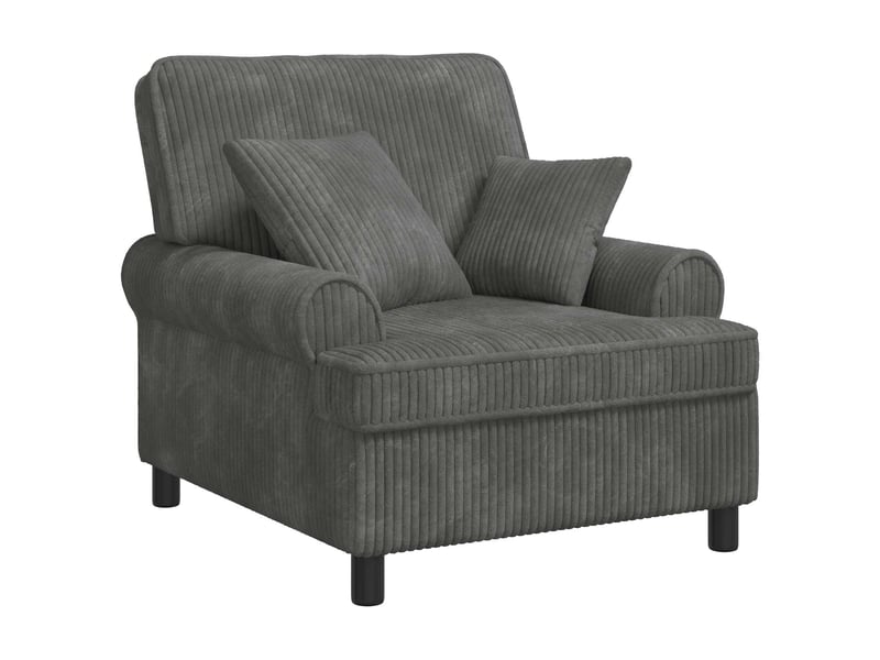  Vidaxl fauteuil xl avec coussins gris clair tissu à 1,5 lignes  - Conforama A