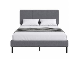 Lit 2 places 140x200 cm    coloris gris