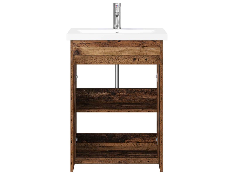  Ensemble de mobilier de salle de bain bois ancien shl1012  - Conforama C