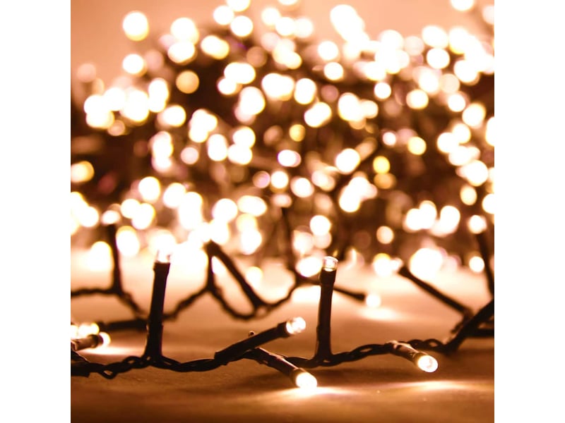 Guirlande à led, éclairage de noël compacte avec 400 led blanc chaud 13 m pvc cf62279  - Conforama D