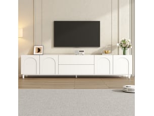 Meuble tv coloris blanc 180 cm <strong>TCQPZ</strong> <strong></strong>