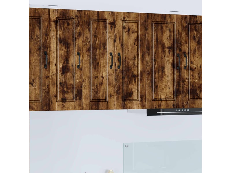 Meuble mural de cuisine | armoire de cuisine 2 pcs chêne fumé bois d'ingénierie shl9463 - Conforama B
