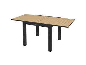 Table de jardin d'extérieur, résistante aux intempéries, 162 x 80 x 75 cm, jaune