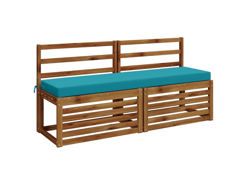 Lot de 2 coussins de banc, coussins d'assise soest 100 % polyester turquoise cf57519 - Conforama C