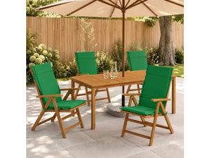 Lot de 4 coussins de chaise à dossier haut  gemert vert cf59332