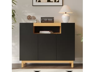 Buffet 3 porte(s)   <strong>ELVMI</strong> <strong></strong> - 120.5 cm coloris noir 