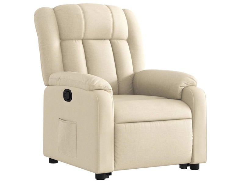  Fauteuil inclinable salon, fauteuil relax crème tissu shl68653  - Conforama D