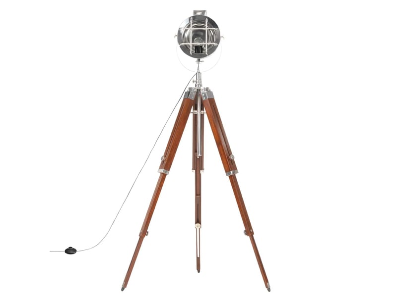  Lampadaire à trépied bois de manguier massif 165 cm shl20627  - Conforama E