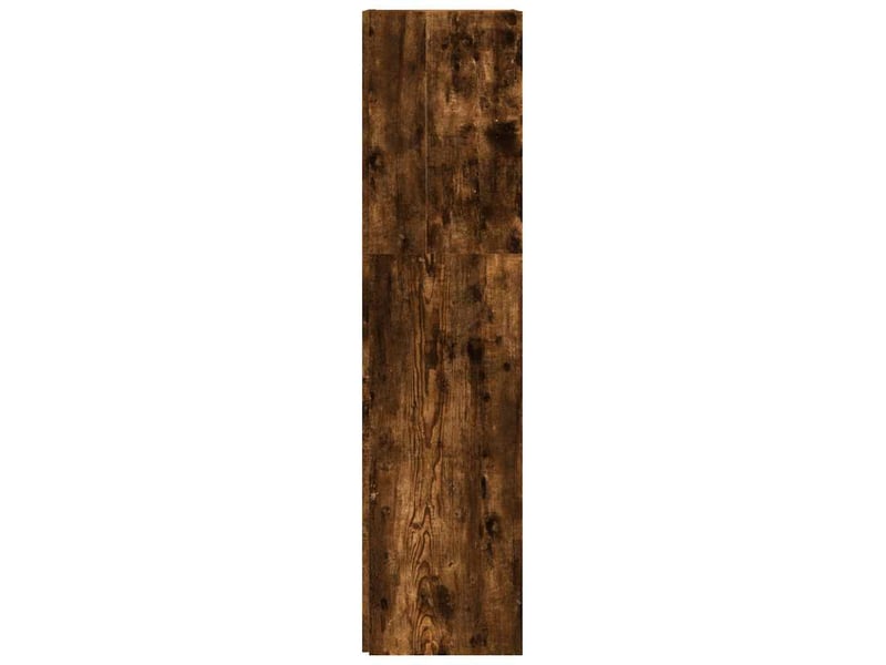  Armoire de rangement, armoire d'angle chêne fumé 33x33x132 cm bois d'ingénierie  - Conforama E