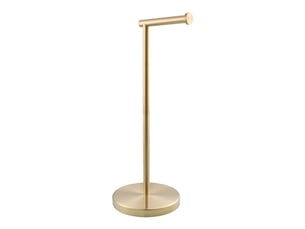 Porte-rouleau de papier toilette sur pied en acier inoxydable – or, 15x56 cm