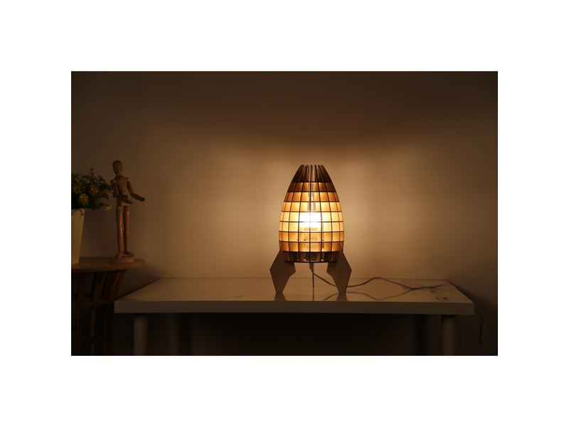  Lampe à poser fusée aviator 38cm naturel  - Conforama E